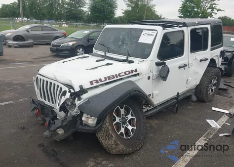 2021 Jeep Wrangler Unlimited Rubicon 4X4 из США, поврежденный, VIN 1C4HJXFN9MW628783